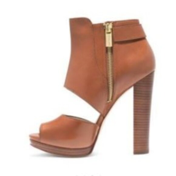 MICHAEL Michael Kors Wyatt Open Toe Heels Platform Ankle Boots Booties Sz 10 EUC - Picture 13 of 13